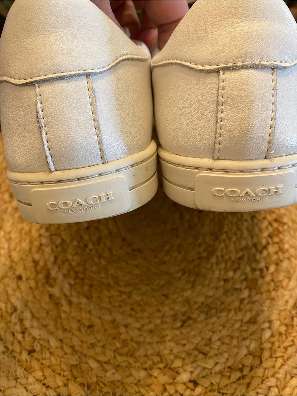 Women’s Coach Porter white leather low top sneakers with a lace-up design - Picture 8 of 11